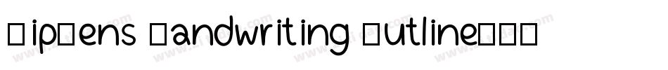 NipCens Handwriting Outline字体转换